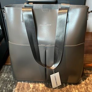 NWT Claudia Canova Two Pocket Tote in Gray